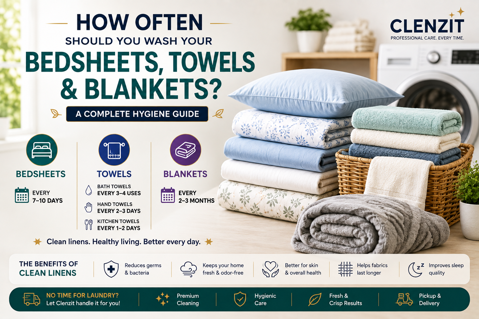 How Often Should You Wash Your Bedsheets, Towels & Blankets? A Complete Hygiene Guide