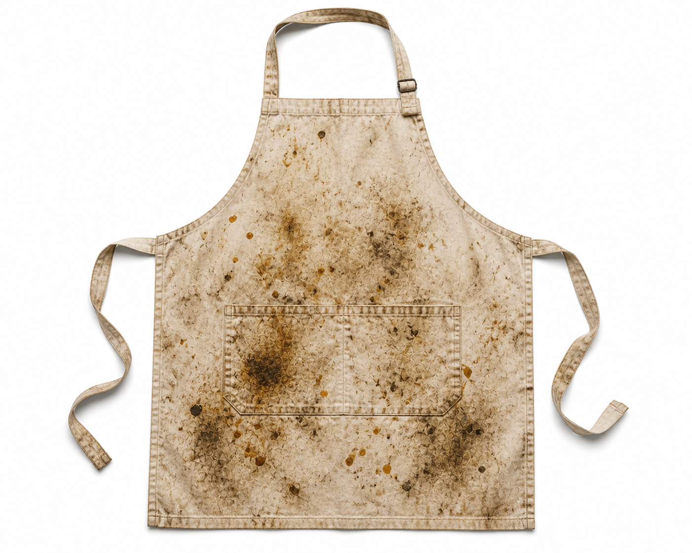 Dirty apron before cleaning