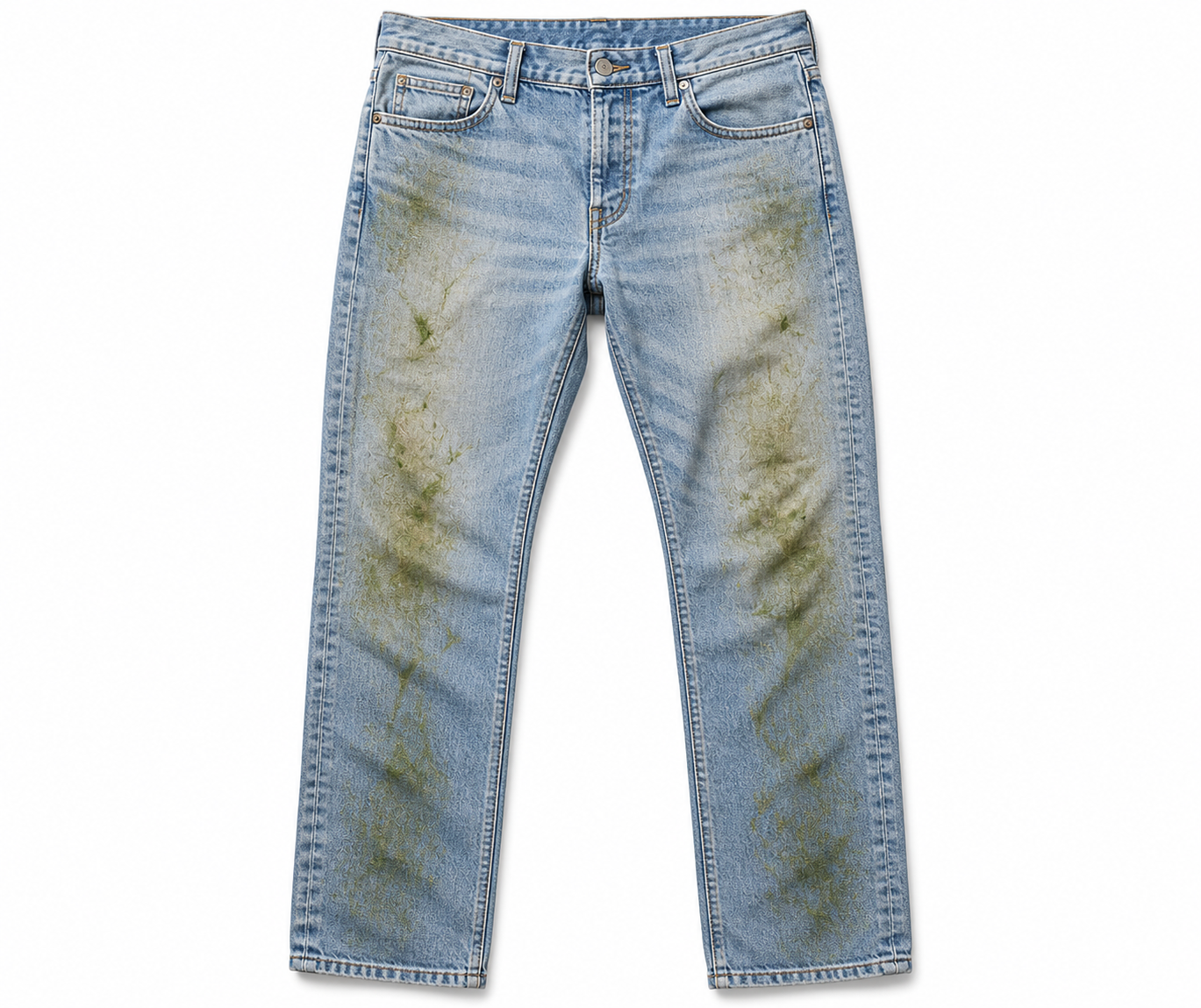Dirty jeans before cleaning