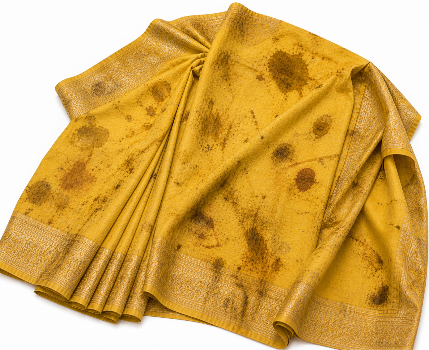 Dirty saree before cleaning