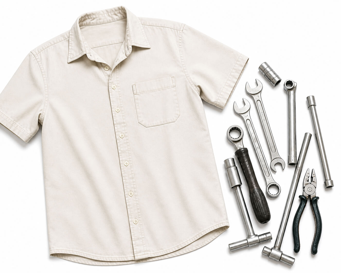 Fresh workwear after cleaning
